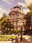 Famous Les Paintings - Les Jardins Du Carrousel Et Le Pavillon Richelieu A Paris